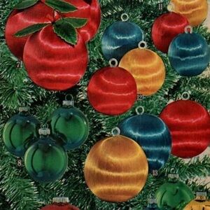 Large Satin Fruits Christmas Ornaments Vintage